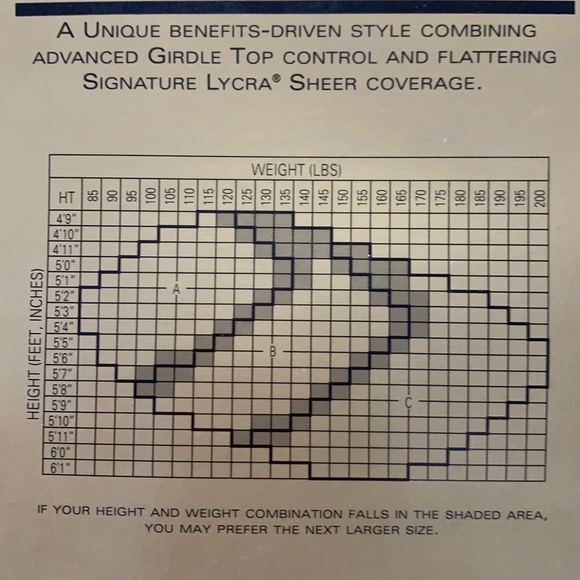 NWT Anne Klein Style 980 advance control girdle top pantyhose pearl Sheer leg - Picture 5 of 5